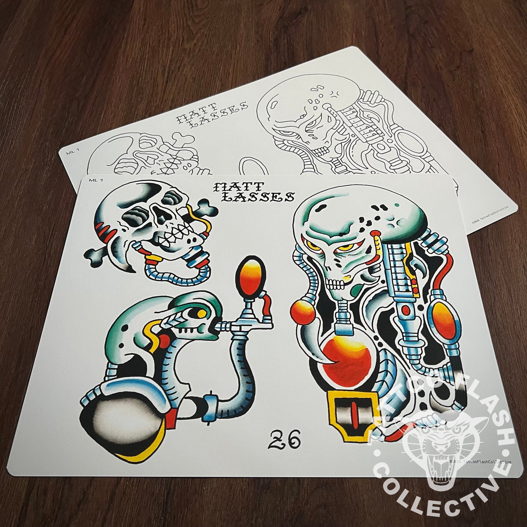 Matt Lasses Flash Matt Lasses Tattoo Flash #01