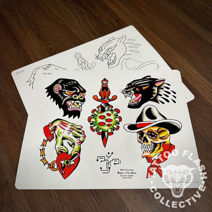 Matt Thornton Flash Matt Thornton Tattoo Flash #20