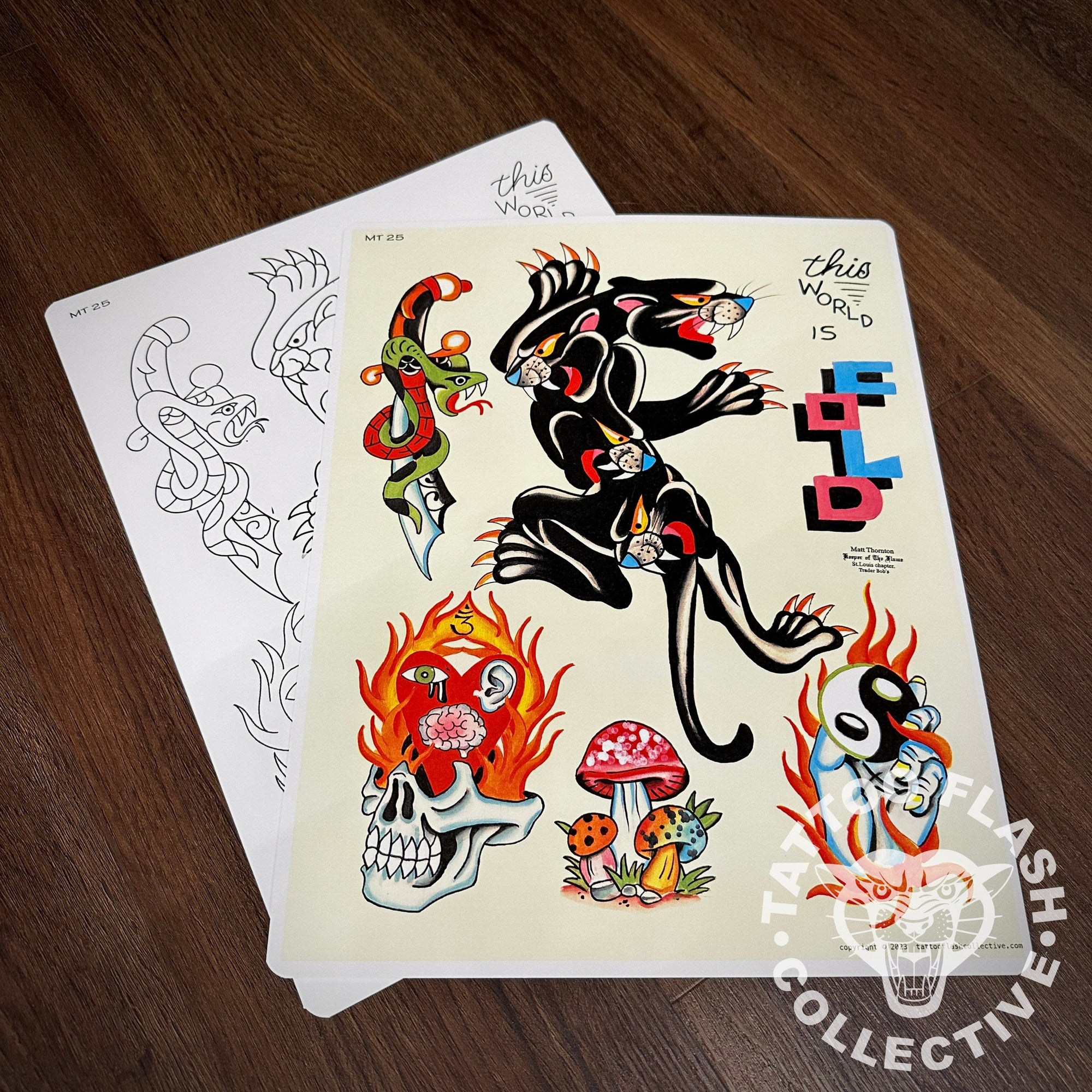 Matt Thornton Flash Matt Thornton Tattoo Flash #25