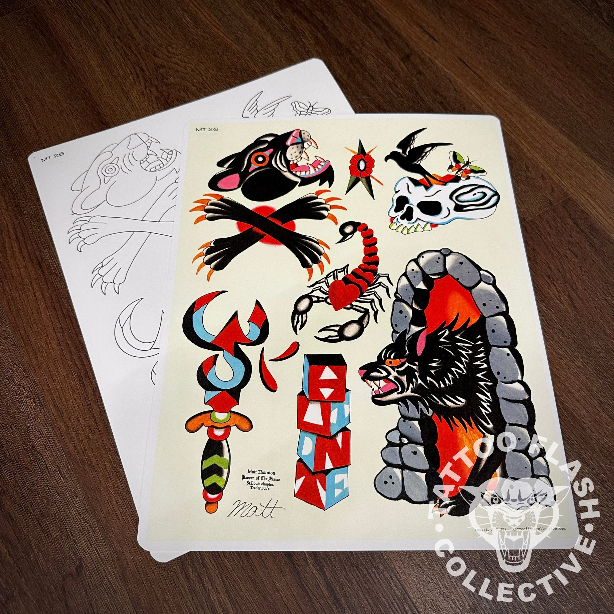 Matt Thornton Flash Matt Thornton Tattoo Flash #26