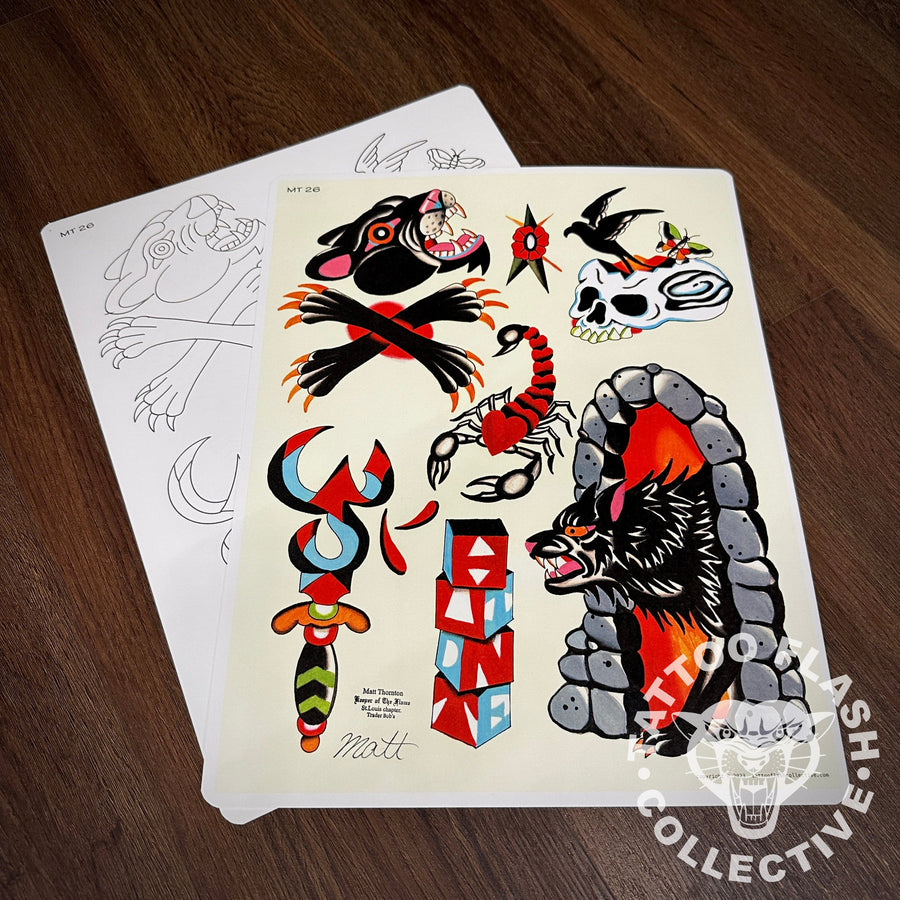 Matt Thornton Flash Matt Thornton Tattoo Flash #26