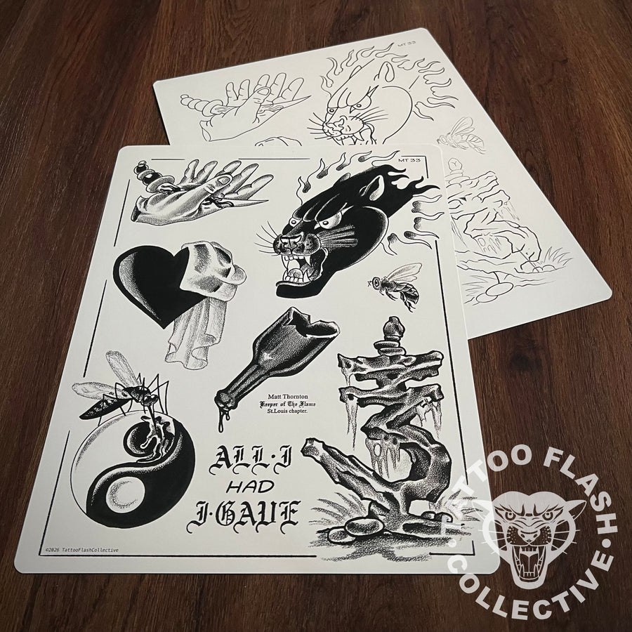 Matt Thornton Flash Matt Thornton Tattoo Flash #33