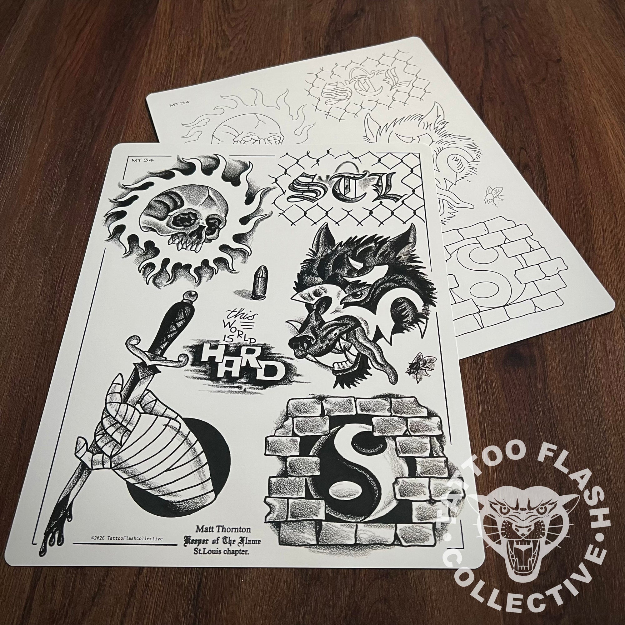 Matt Thornton Flash Matt Thornton Tattoo Flash #34