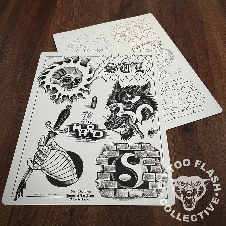 Matt Thornton Flash Matt Thornton Tattoo Flash #34