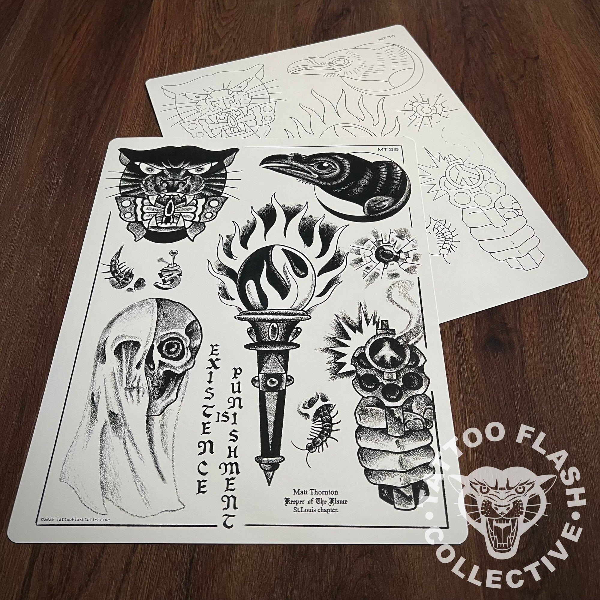 Matt Thornton Flash Matt Thornton Tattoo Flash #35
