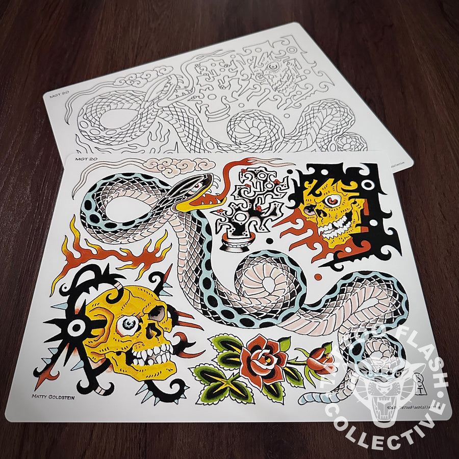 Matty Goldstein Flash Matty Goldstein Tattoo Flash #20