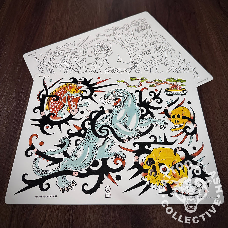 Matty Goldstein Flash Matty Goldstein Tattoo Flash #23