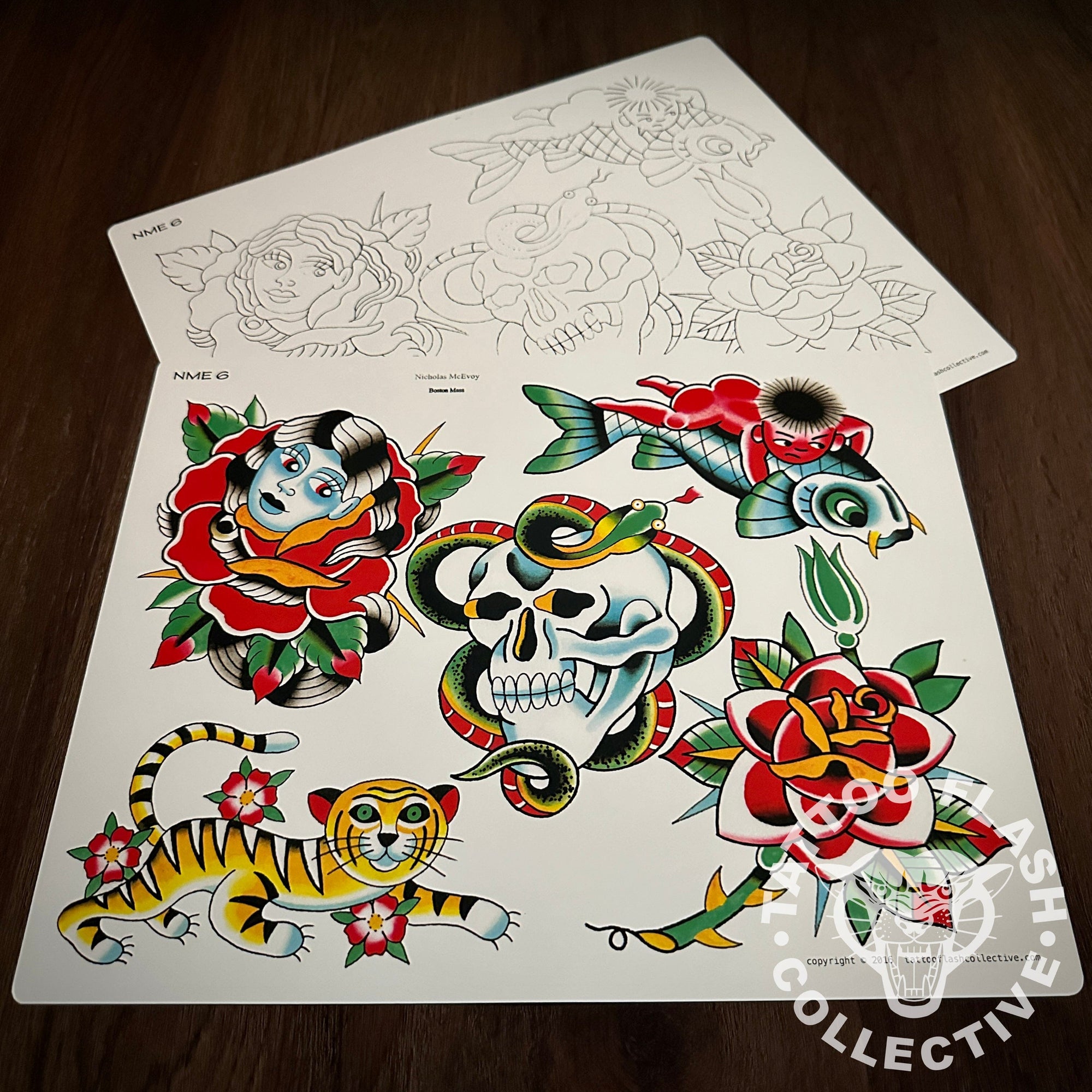 Nicholas McEvoy Flash Nicholas McEvoy Tattoo Flash #06 (old stock)