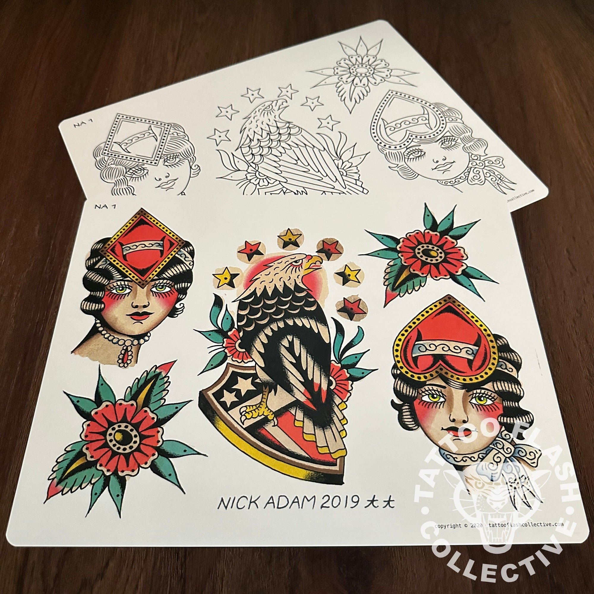 Nick Adam Flash Nick Adam Tattoo Flash #01