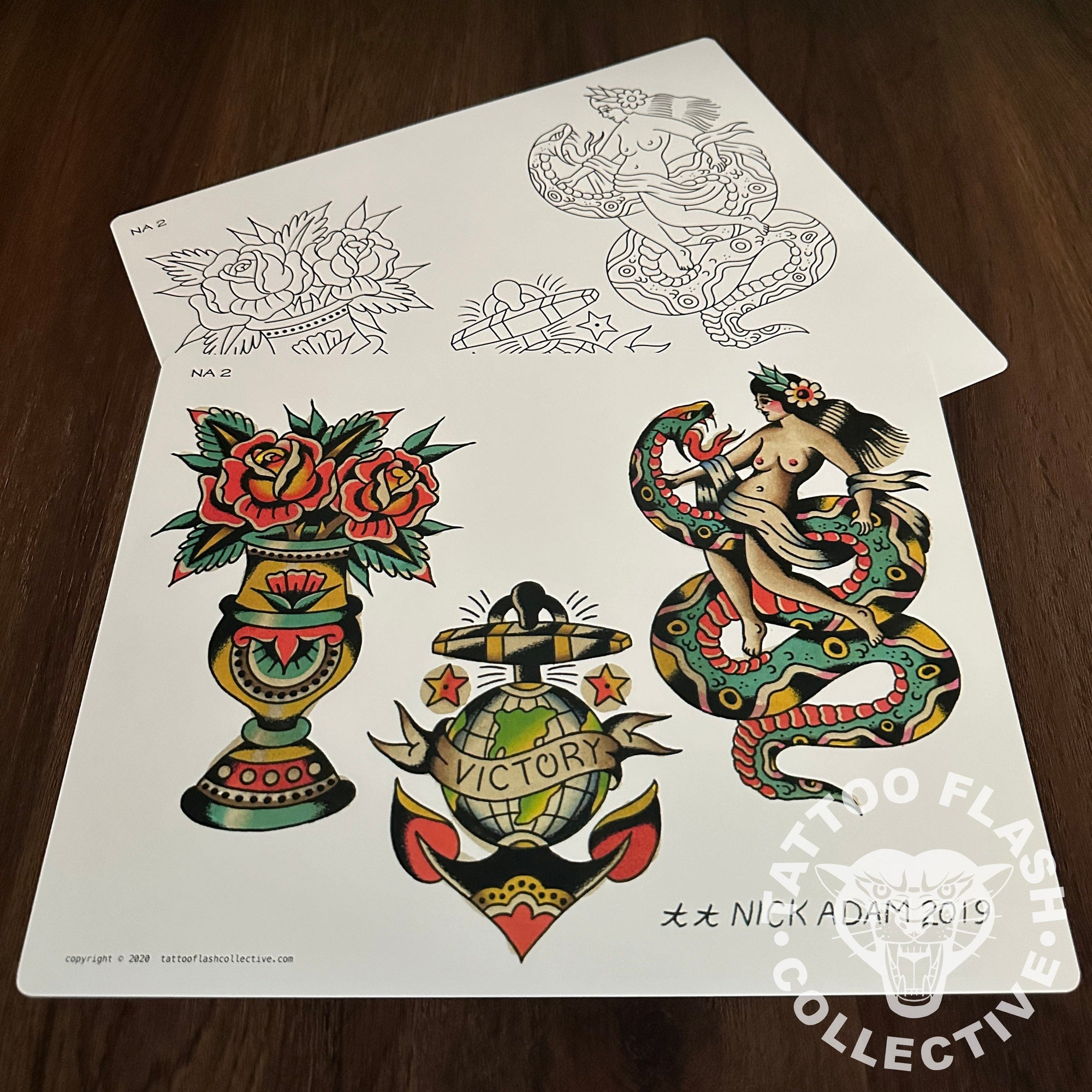 Nick Adam Flash Nick Adam Tattoo Flash #02