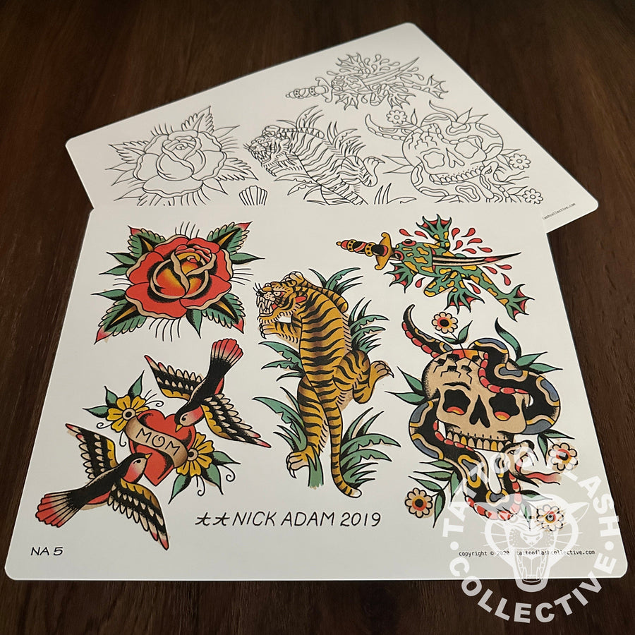 Nick Adam Flash Nick Adam Tattoo Flash #05