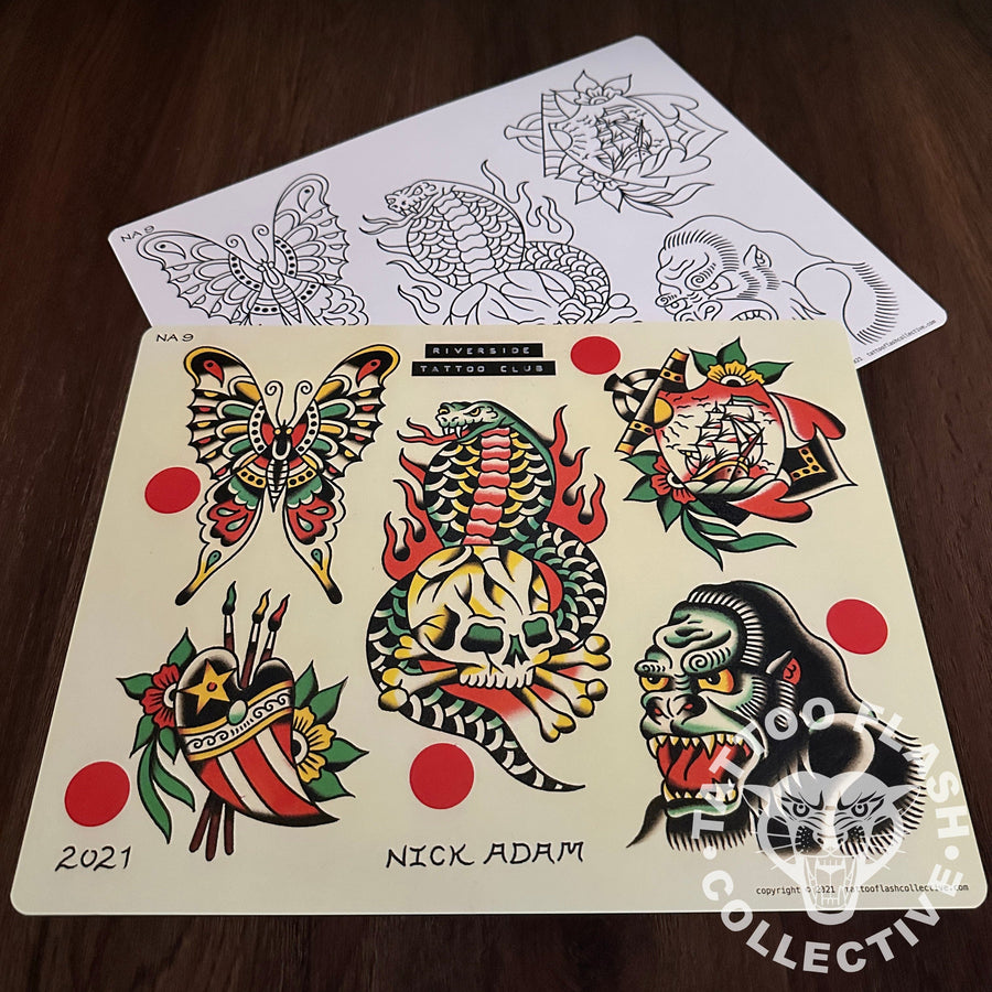 Nick Adam Flash Nick Adam Tattoo Flash #09