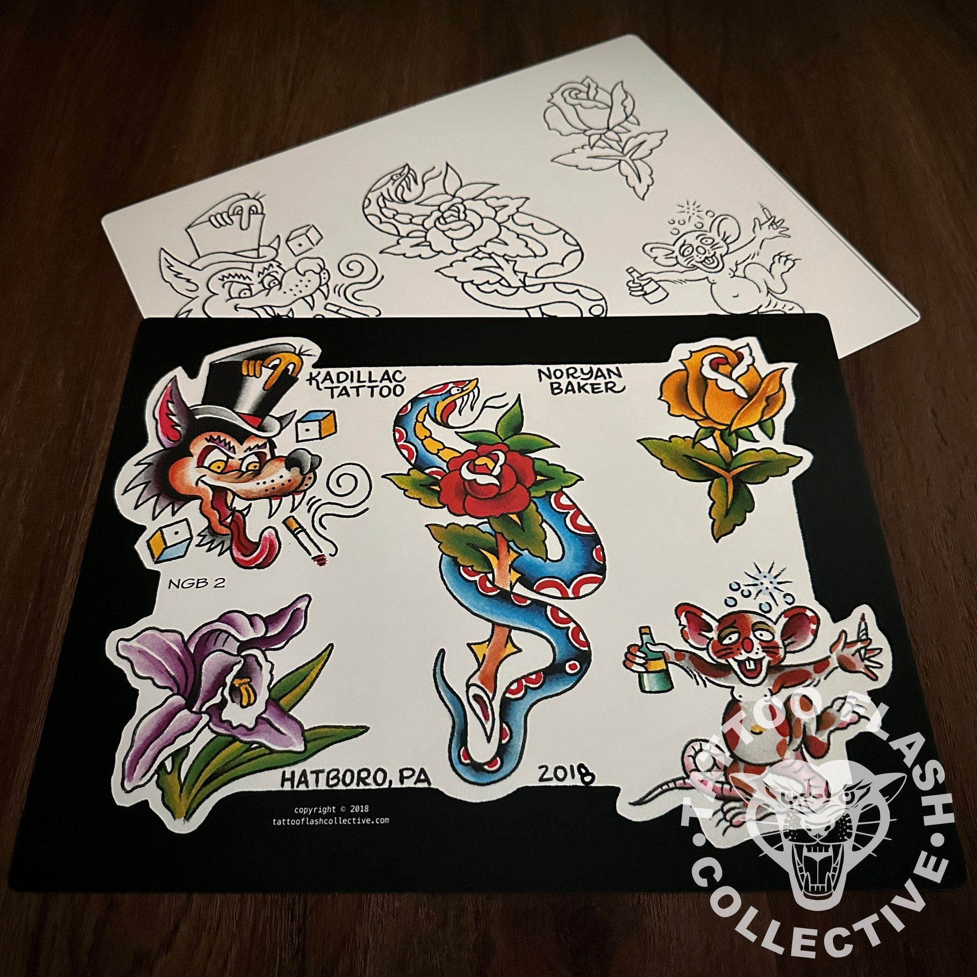 Noryan Baker Flash Noryan Baker Tattoo Flash #02