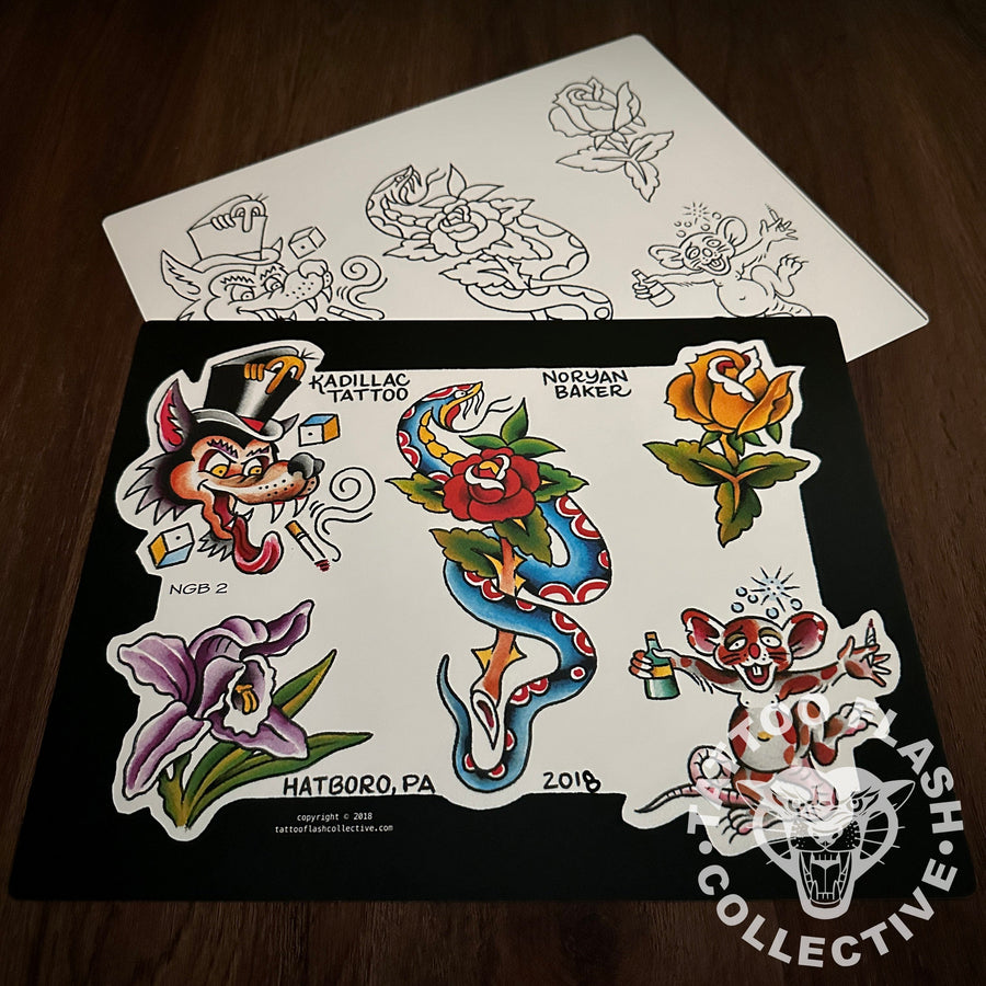 Noryan Baker Flash Noryan Baker Tattoo Flash #02