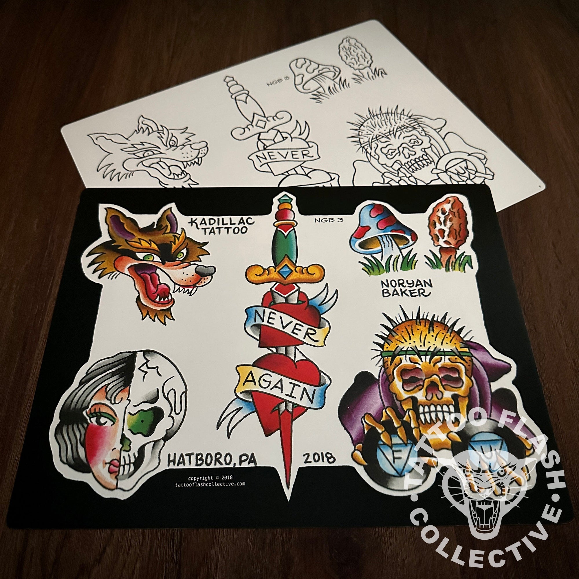 Noryan Baker Flash Noryan Baker Tattoo Flash #03