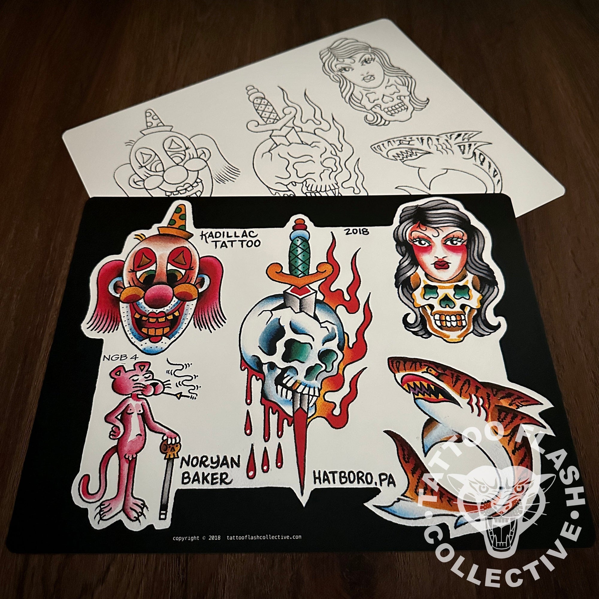 Noryan Baker Flash Noryan Baker Tattoo Flash #04 (old stock)