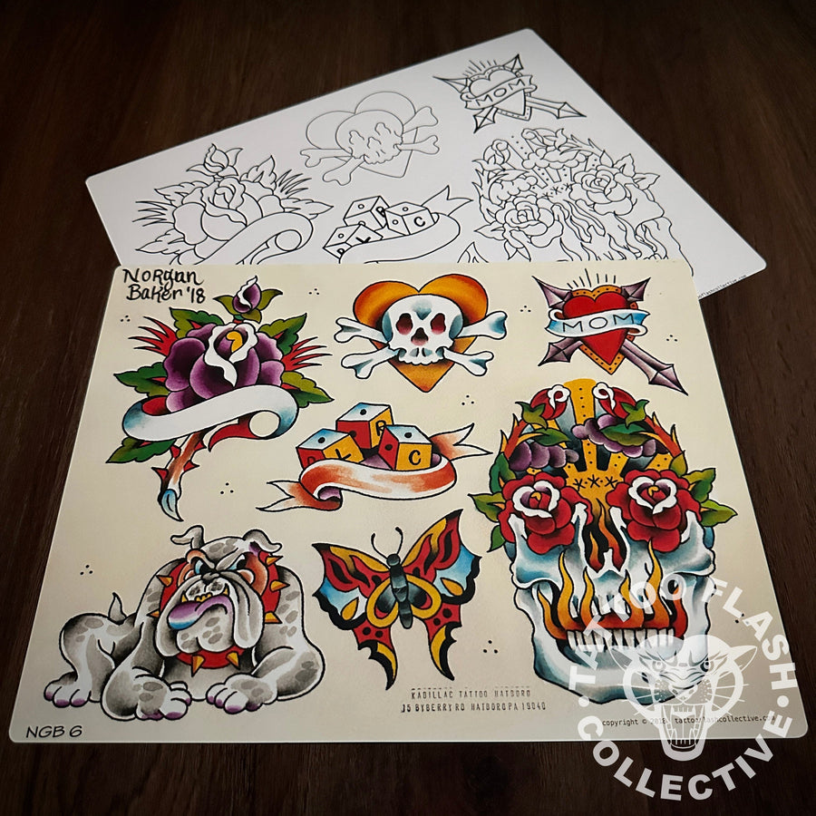 Noryan Baker Flash Noryan Baker Tattoo Flash #06