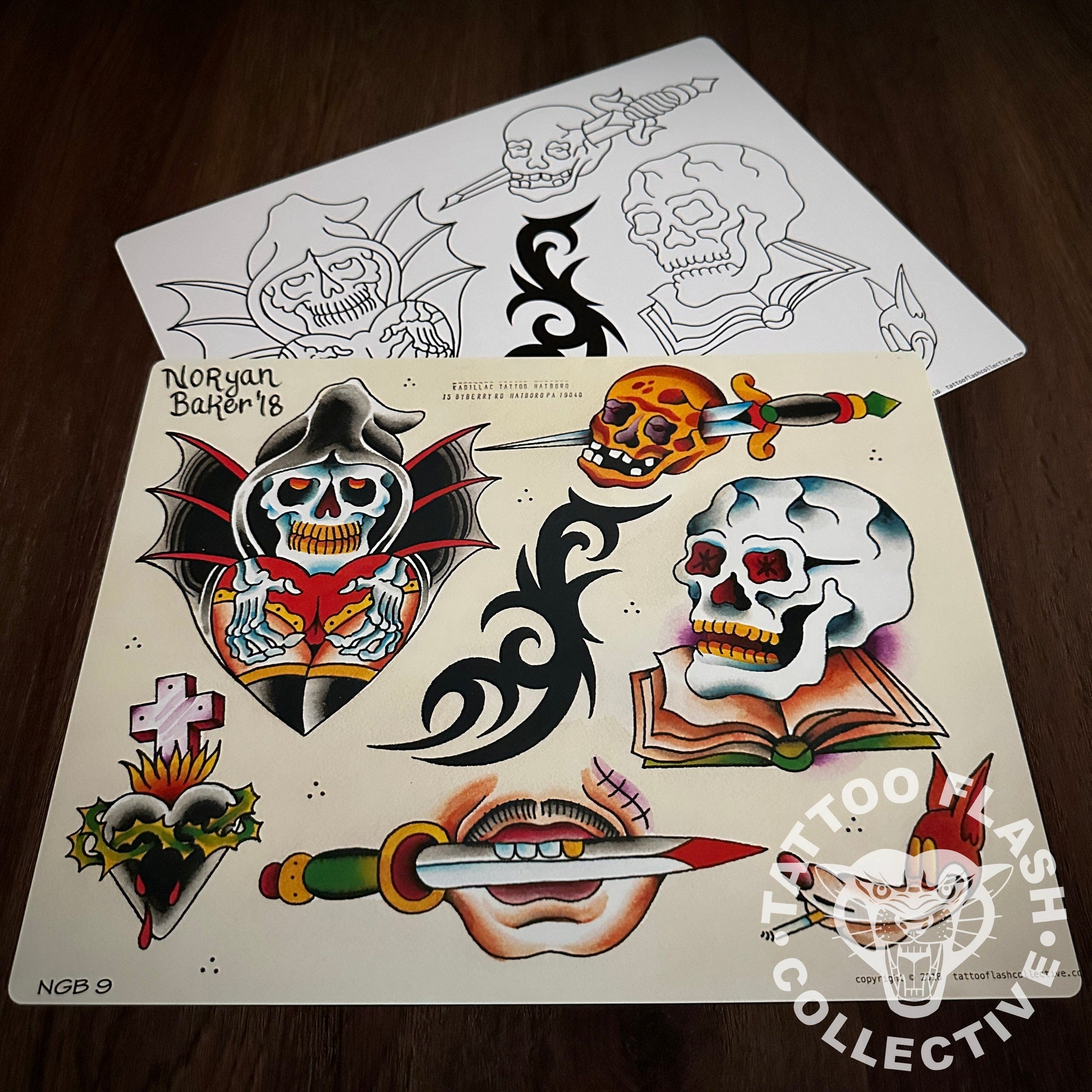 Noryan Baker Flash Noryan Baker Tattoo Flash #09 (old stock)