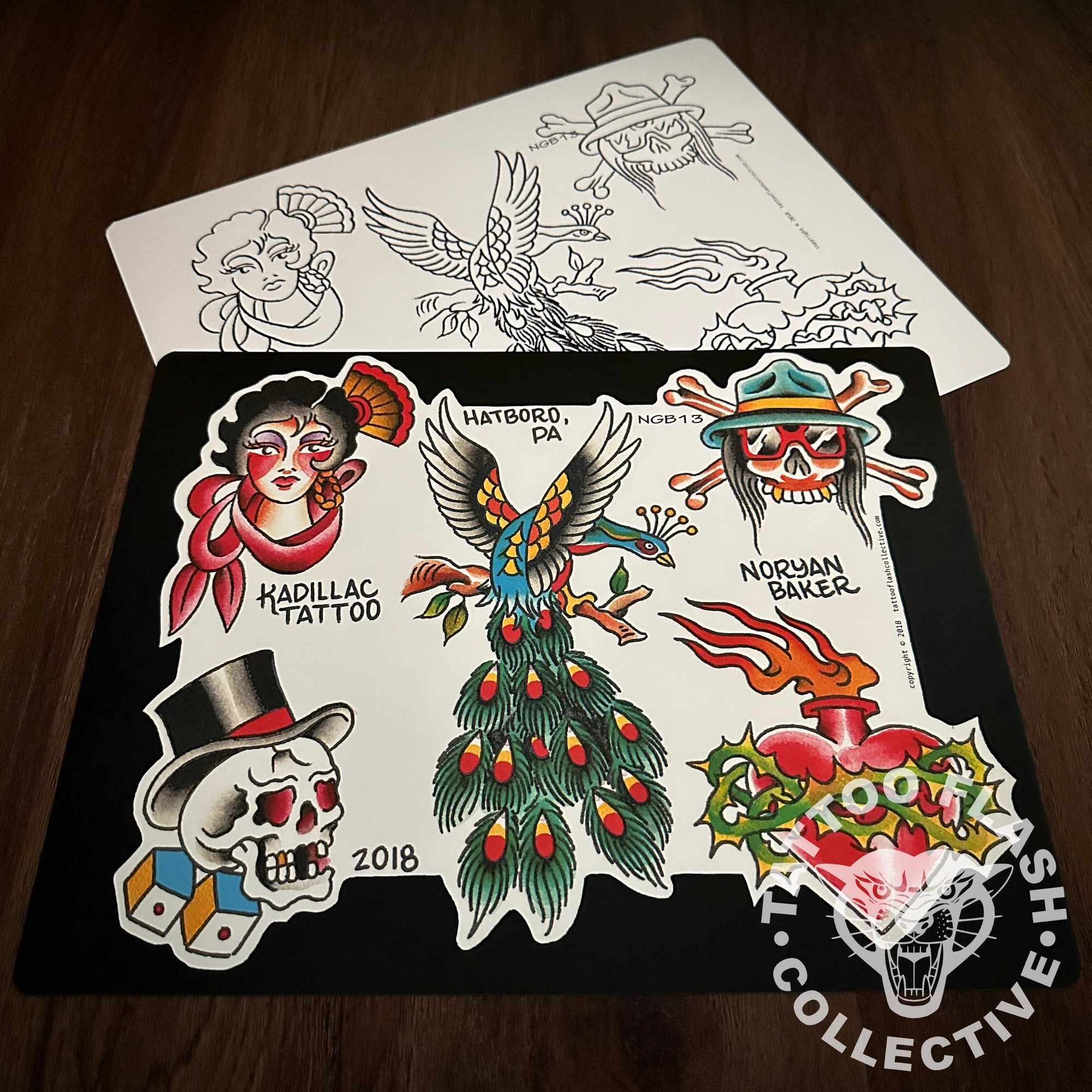 Noryan Baker Flash Noryan Baker Tattoo Flash #13 (old stock)