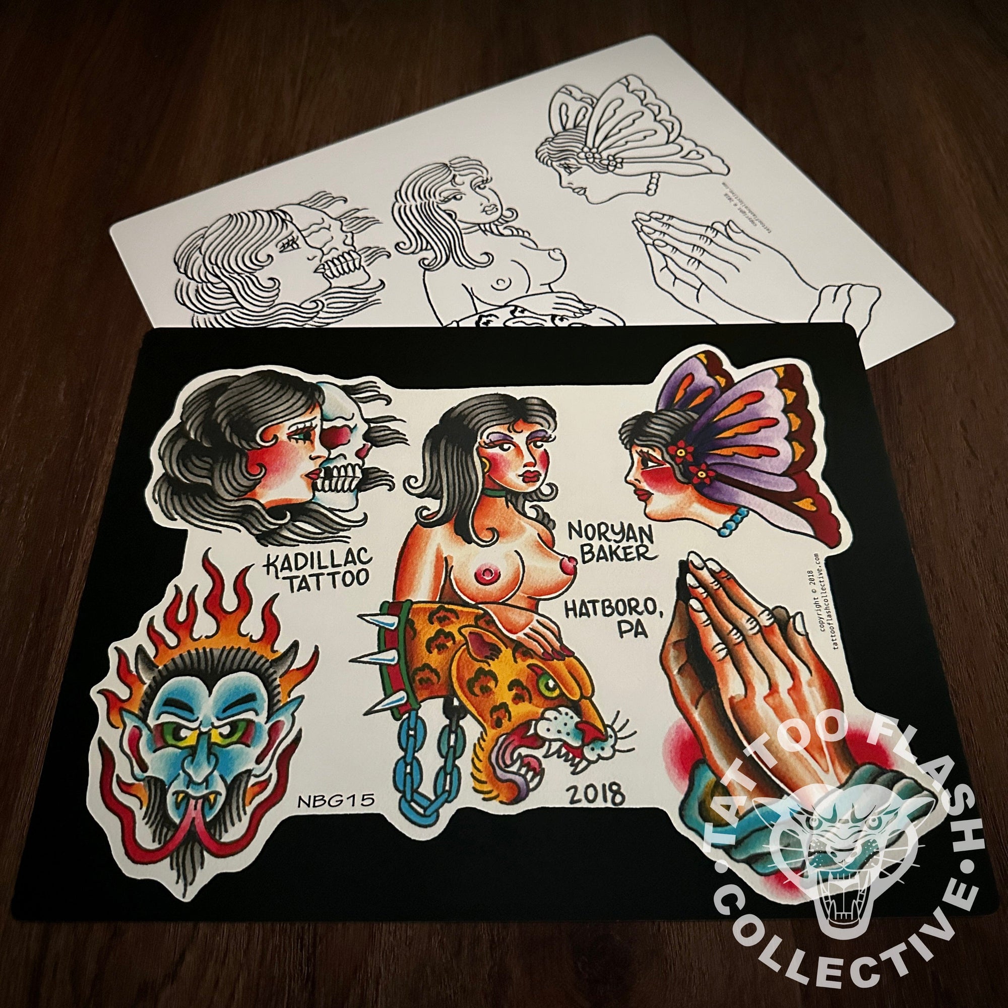 Noryan Baker Flash Noryan Baker Tattoo Flash #15 (old stock)