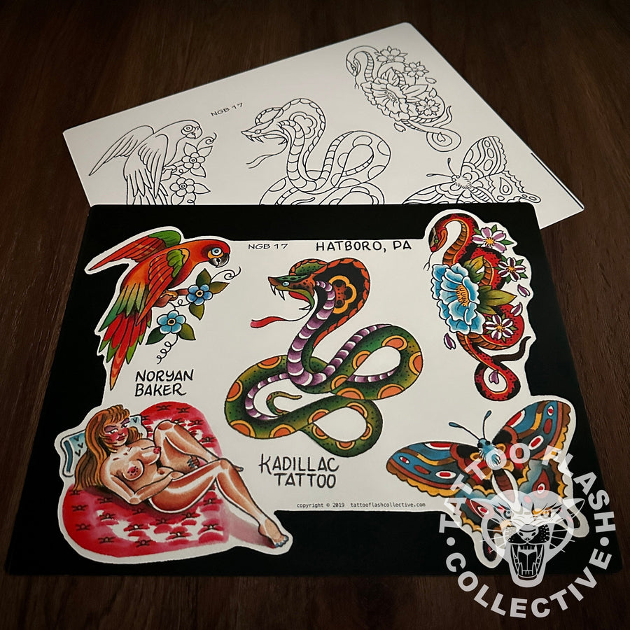 Noryan Baker Flash Noryan Baker Tattoo Flash #17