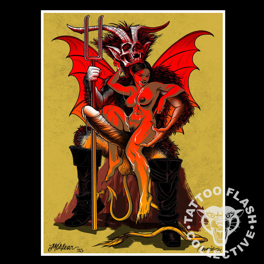 Onnie O’Leary prints Josh McAlear-Onnie O’Leary Tattoo Print #01- 12"x16"