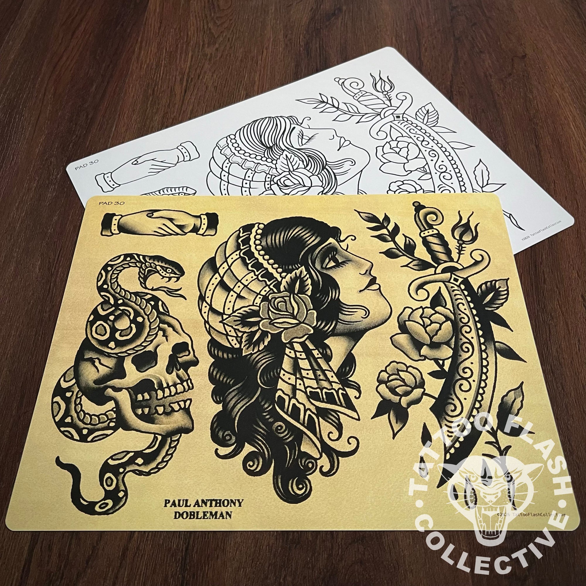 Paul Dobleman Flash Paul Dobleman Tattoo Flash #30