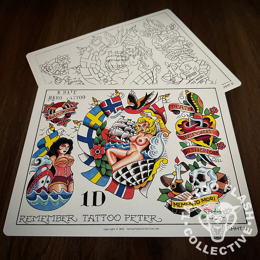 Randy Hall Flash Randy Hall Tattoo Flash #02