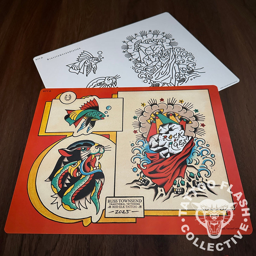 Russ Townsend Flash Russ Townsend Tattoo Flash #08