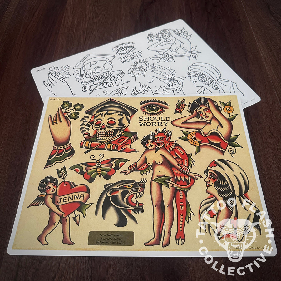 Scott Huttenmaier Flash Scott Huttenmaier Tattoo Flash #23