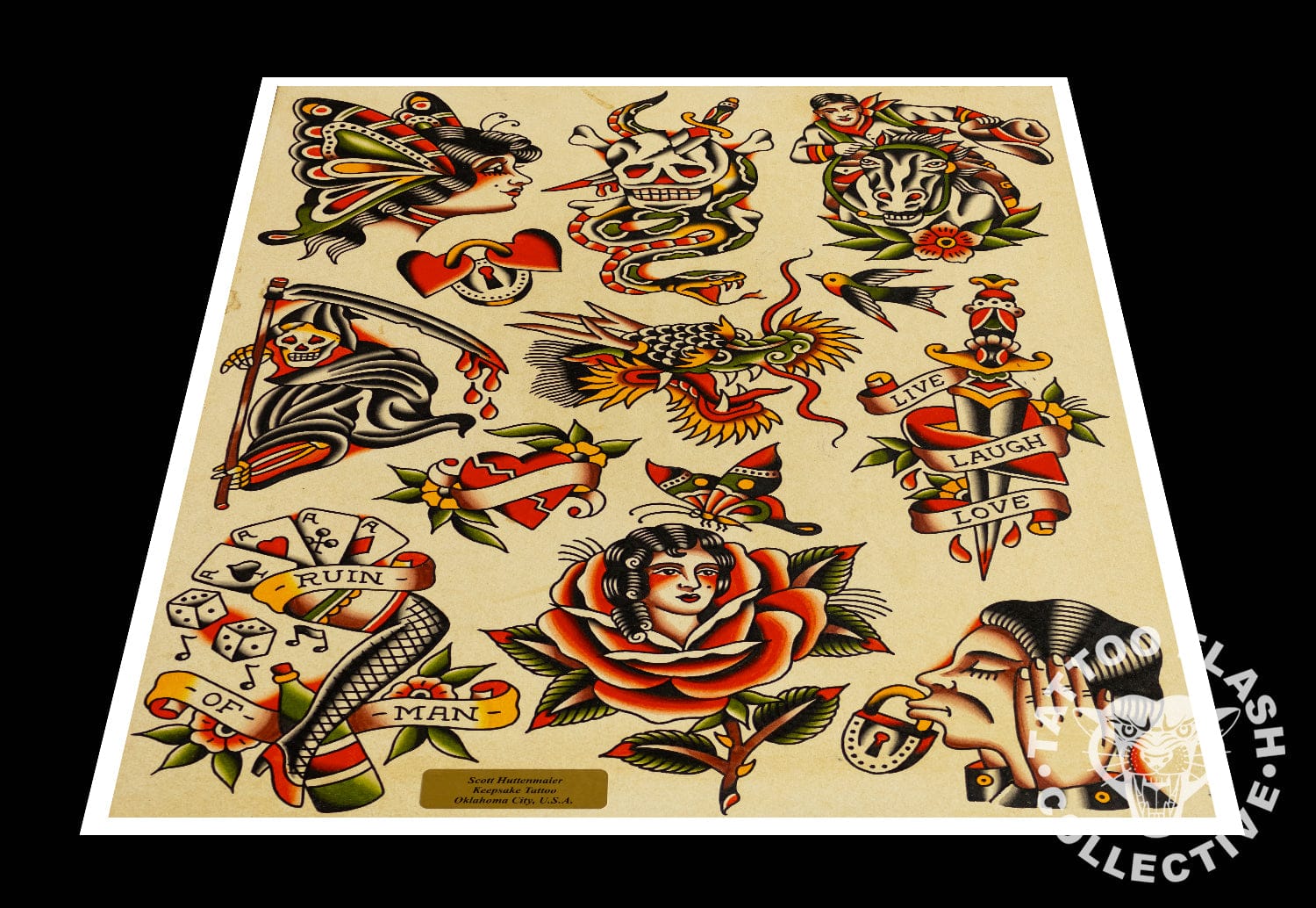 Scott Huttenmaier prints 12"x16" Scott Huttenmaeir Tattoo Print #05- 12"x16" and 16"x20"