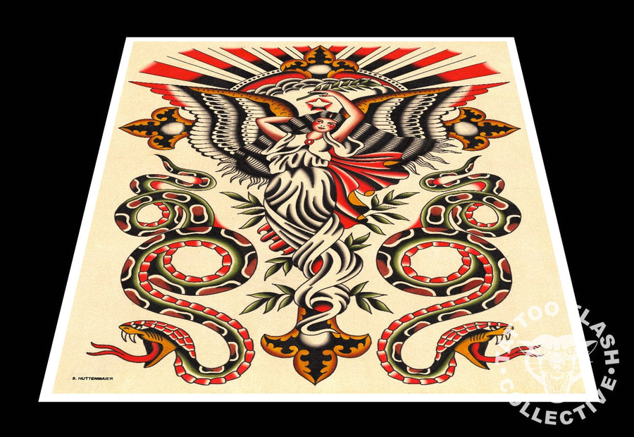 Scott Huttenmaier prints 12"x16" Scott Huttenmaeir Tattoo Print #22- 12"x16" and 16"x20"