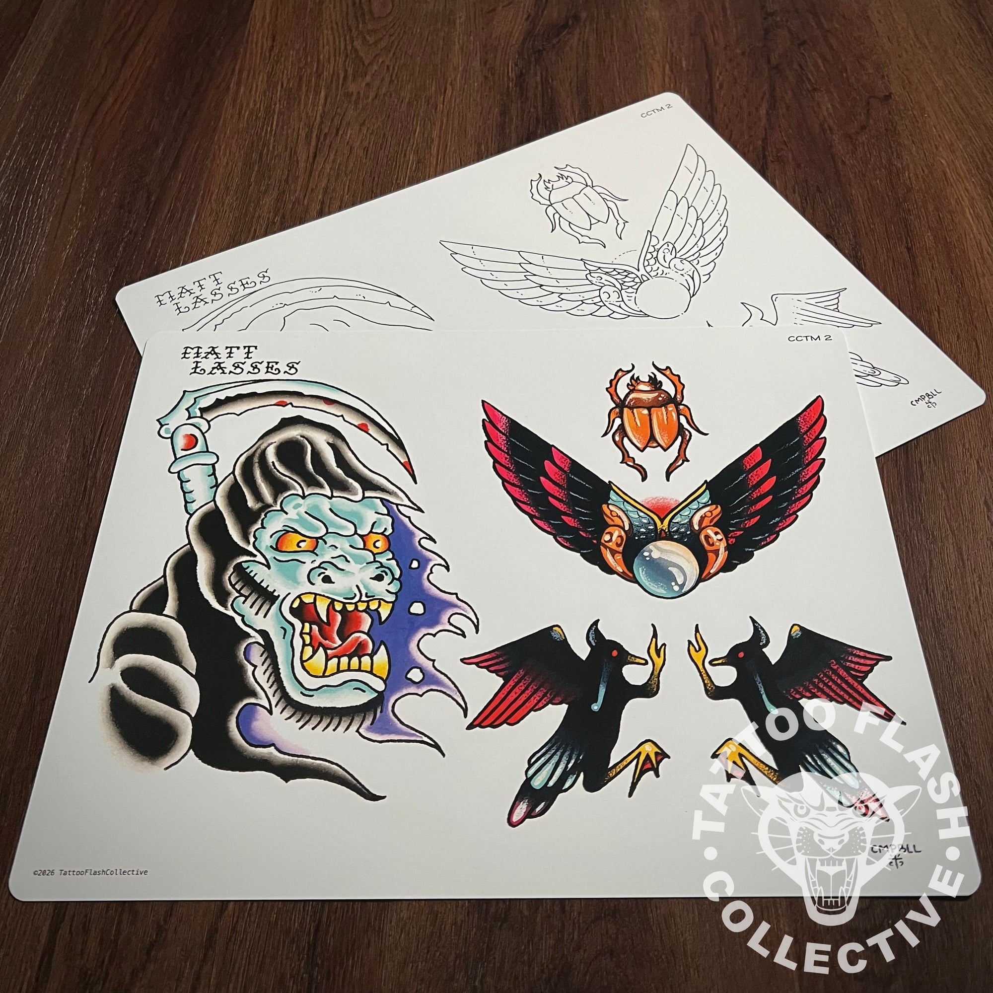 Seth-Matt Flash Seth Campbell / Matt Lasses Tattoo Flash #02