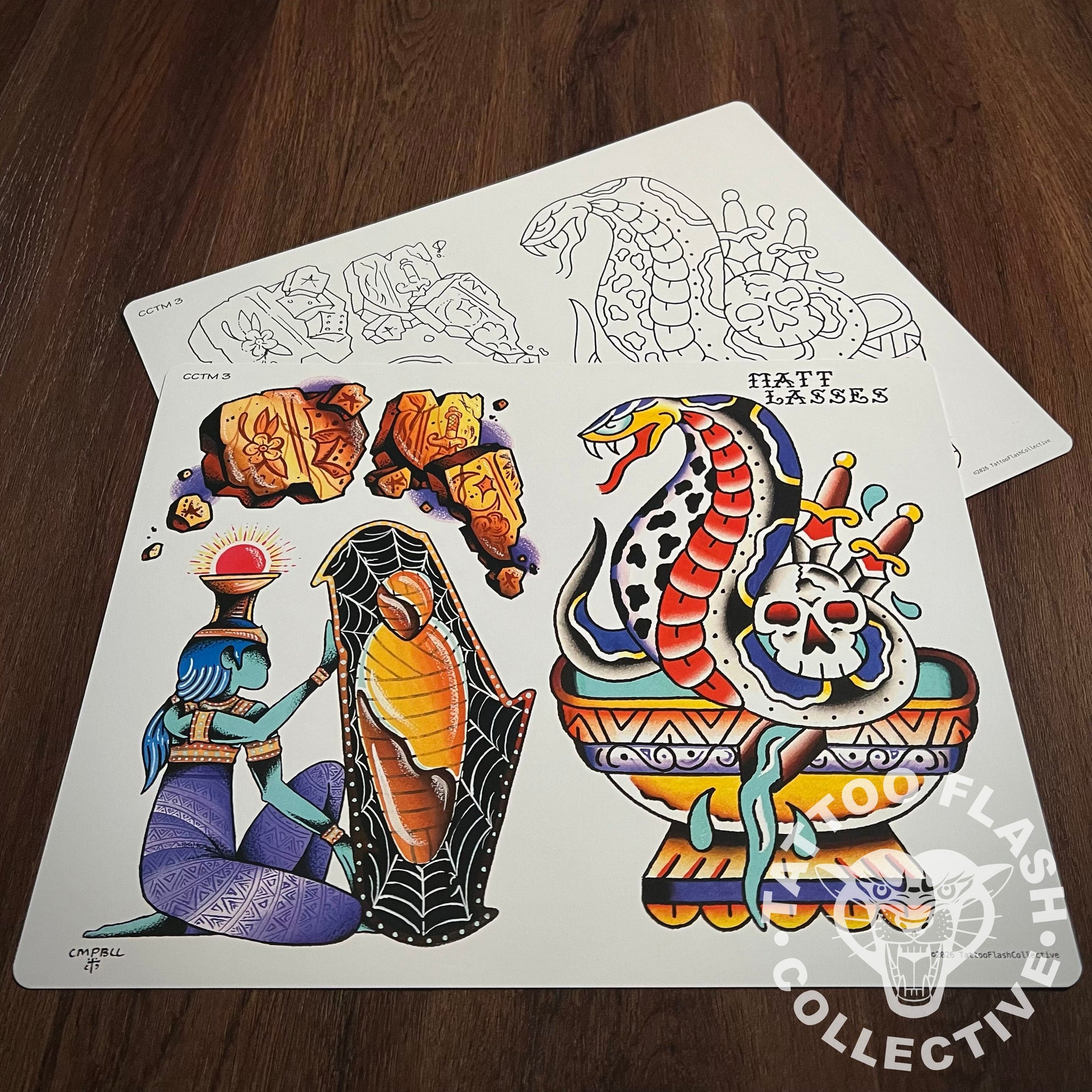 Seth-Matt Flash Seth Campbell / Matt Lasses Tattoo Flash #03