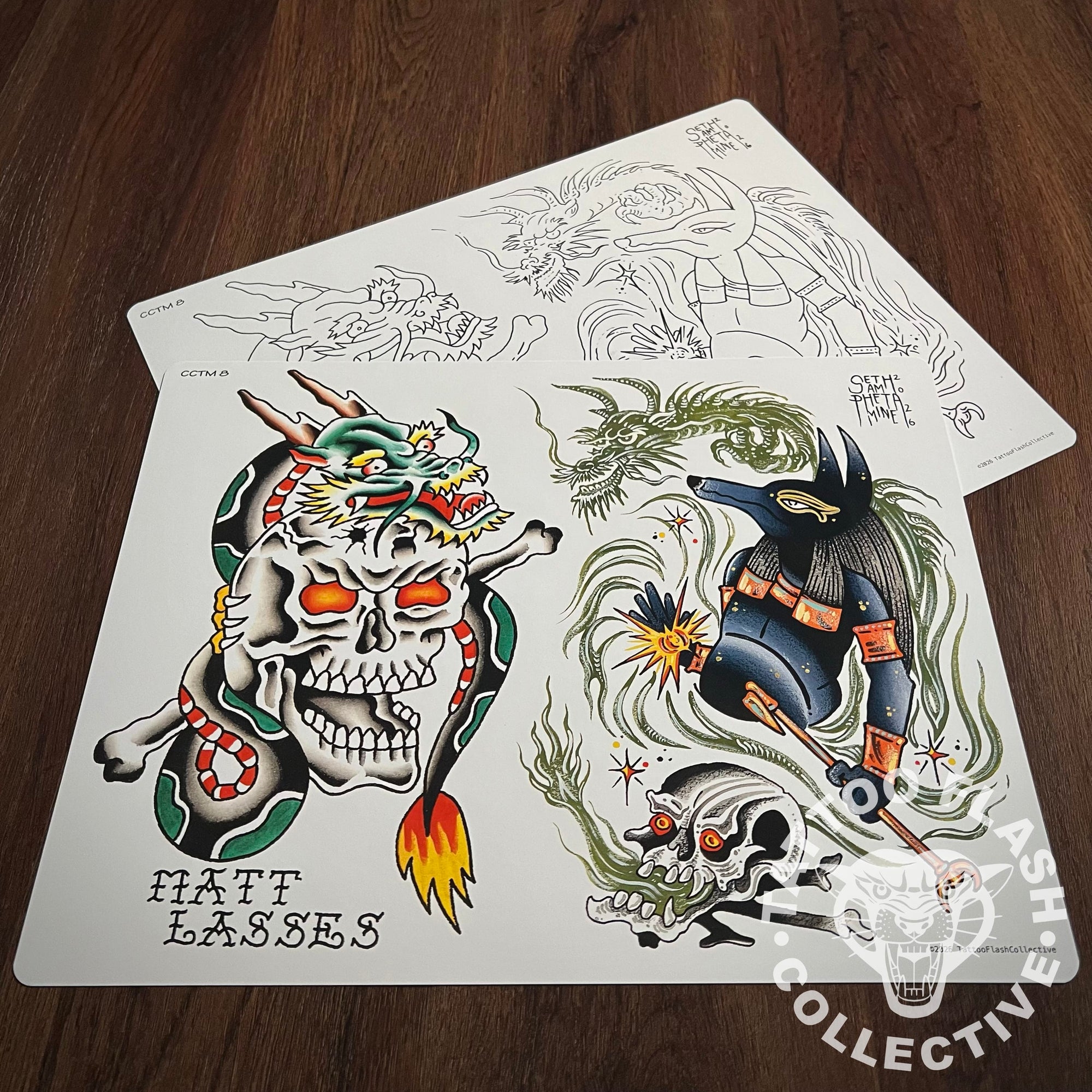 Seth-Matt Flash Seth Campbell / Matt Lasses Tattoo Flash #08