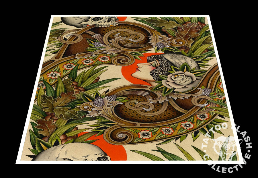 stef bastian prints 12"x16" Stef Bastian Tattoo Print #17- 12"x16" and 18"x24"