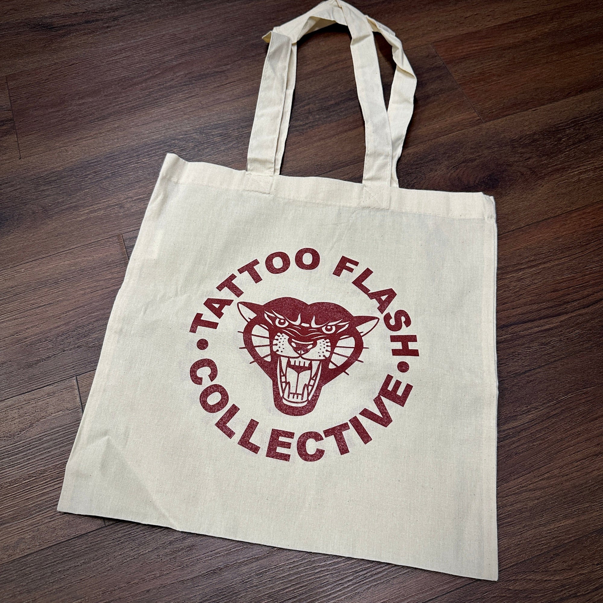 Tattoo Flash Collective Merch Red Tote Bag