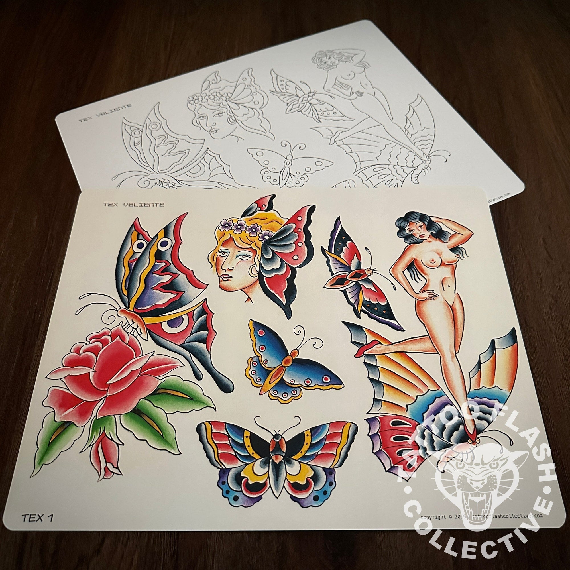 Tex Valiente Flash Tex Valiente Tattoo Flash #01