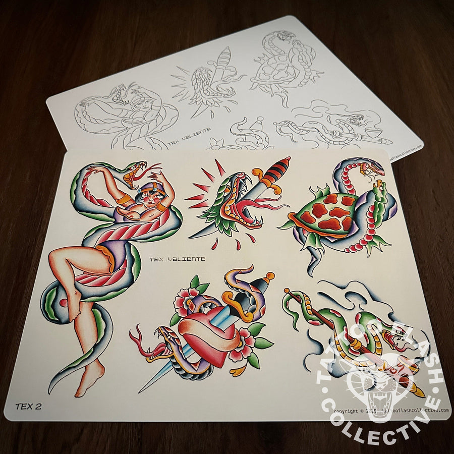 Tex Valiente Flash Tex Valiente Tattoo Flash #02