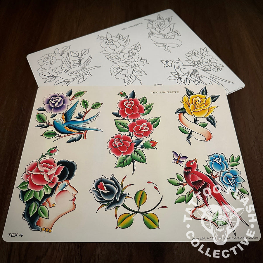 Tex Valiente Flash Tex Valiente Tattoo Flash #04