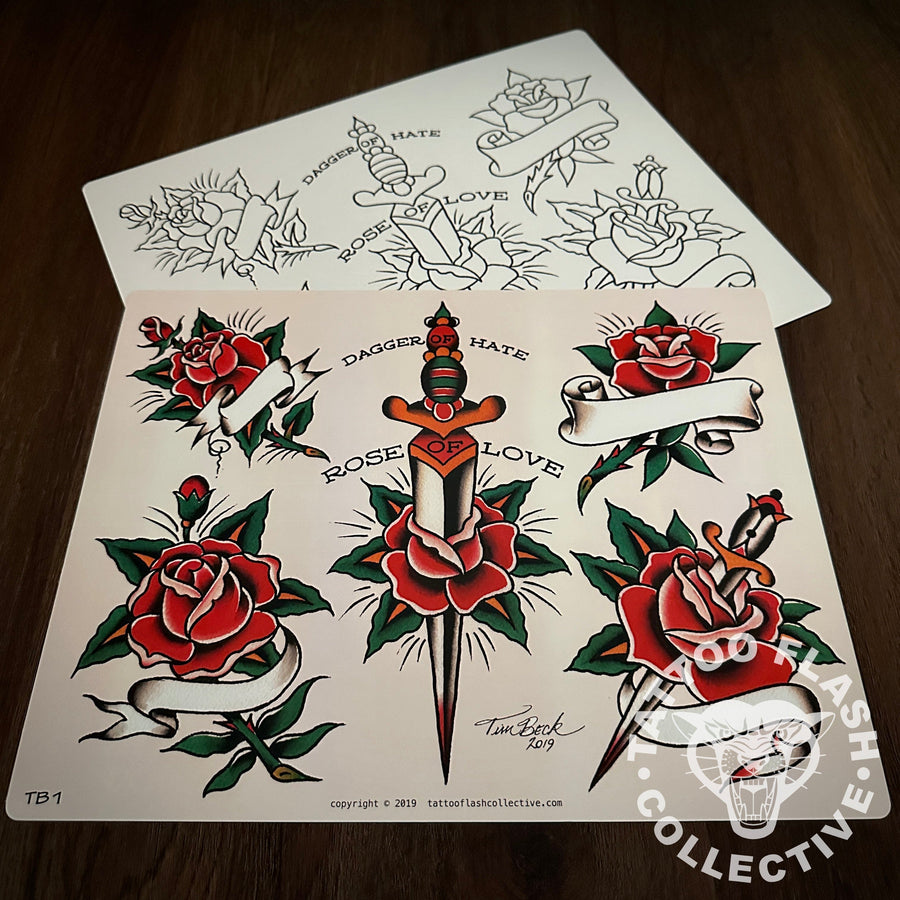 Tim Beck Flash Tim Beck Tattoo Flash #01