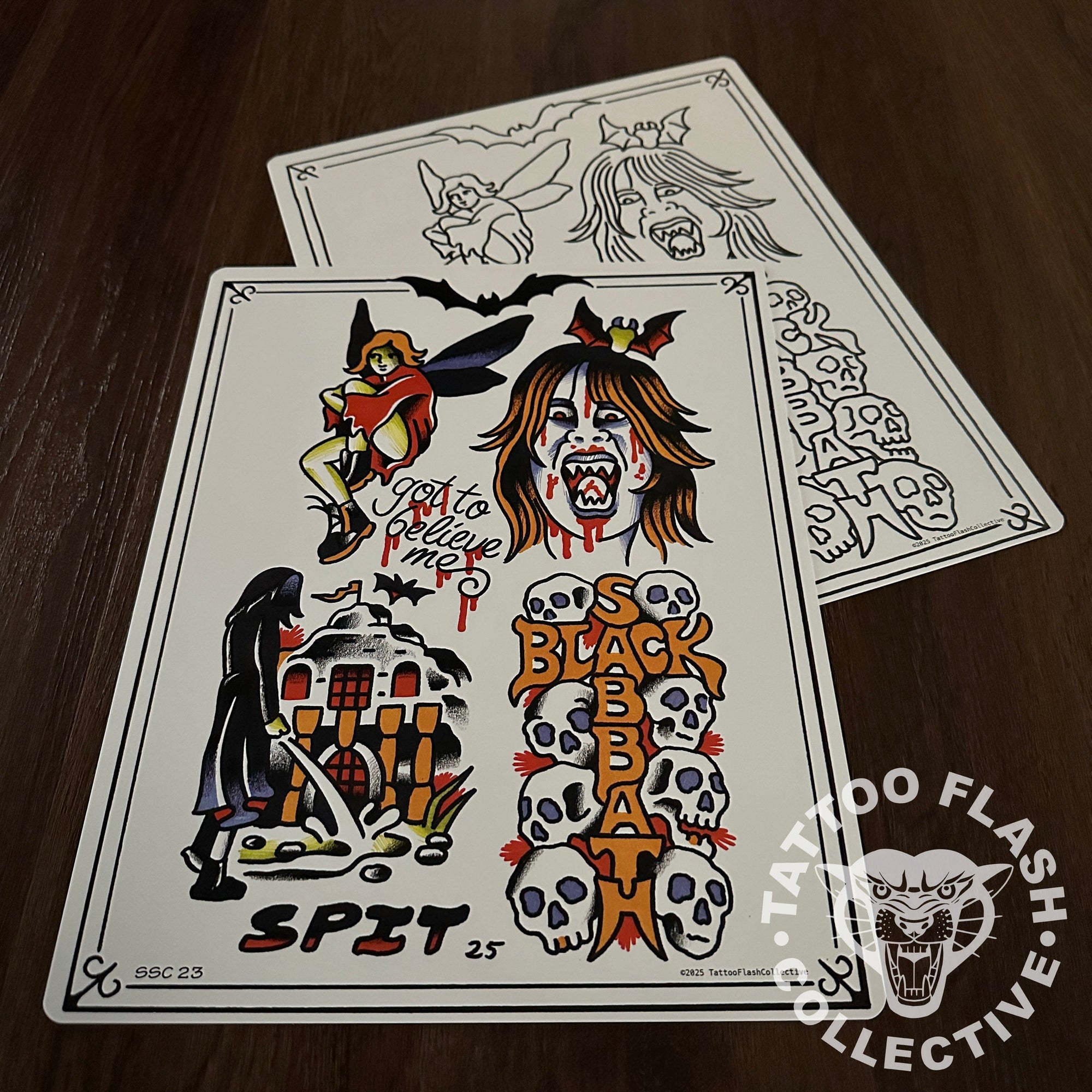 Tim Hughes Flash Tim Hughes Tattoo Flash #23