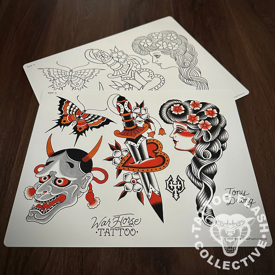 Tony Duong Flash Tony Duong Tattoo Flash #01