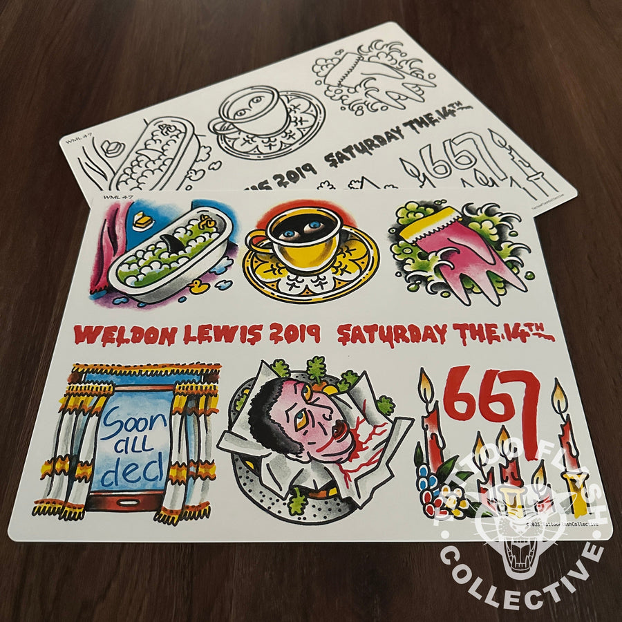 Weldon Lewis Flash Weldon Lewis Tattoo Flash #47