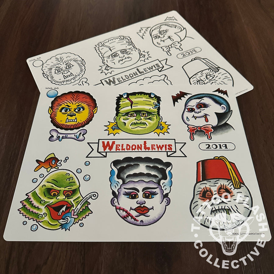 Weldon Lewis Flash Weldon Lewis Tattoo Flash #48