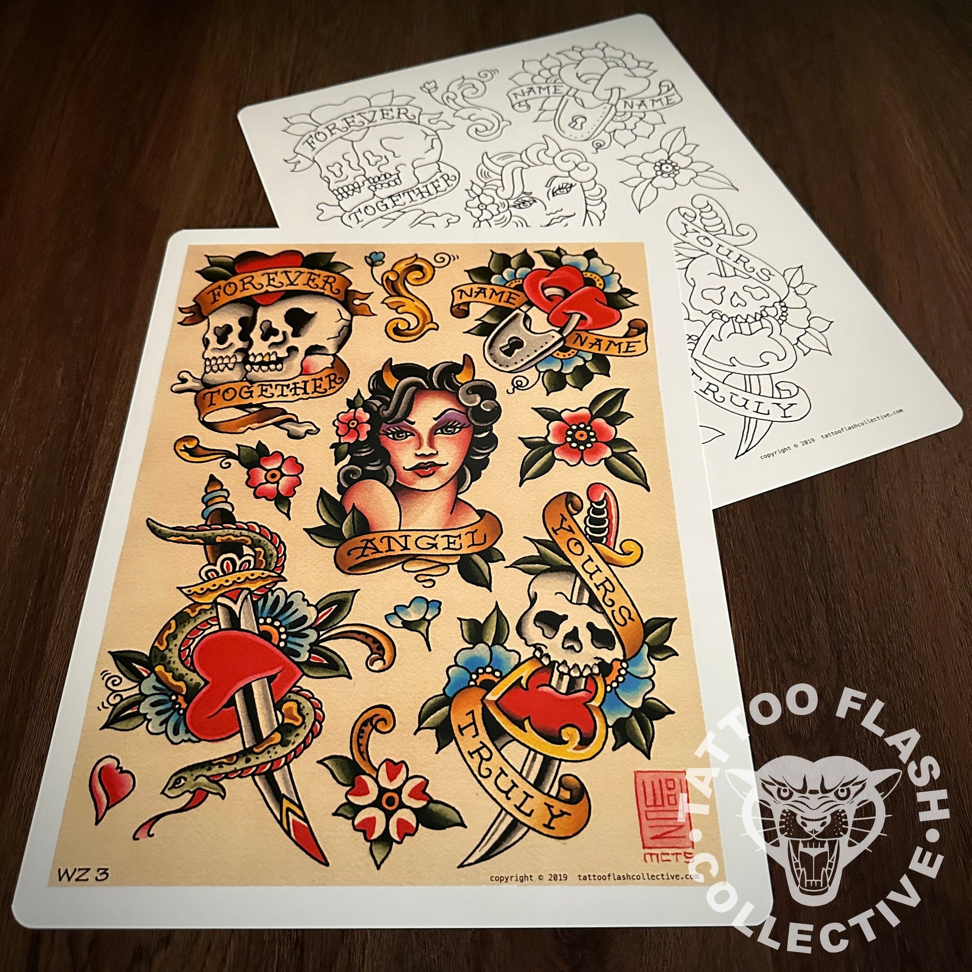 Woodz Flash Woodz Tattoo Flash #03