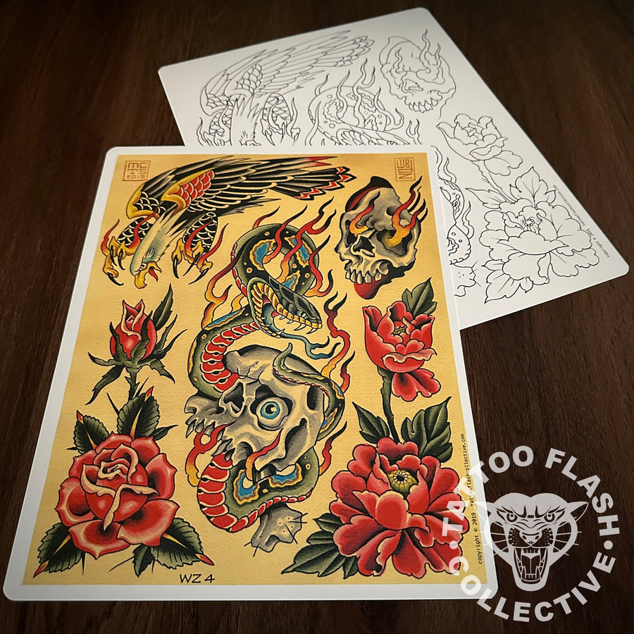 Woodz Flash Woodz Tattoo Flash #04
