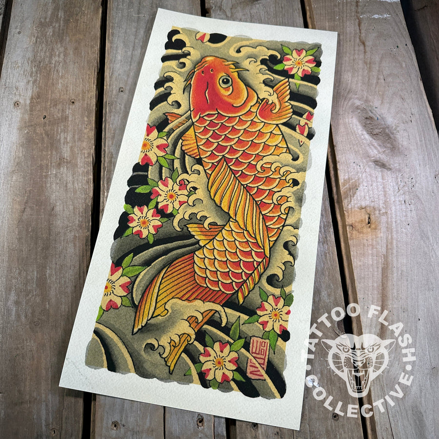 Woodz prints Woodz Tattoo Print #01- 10"x20"