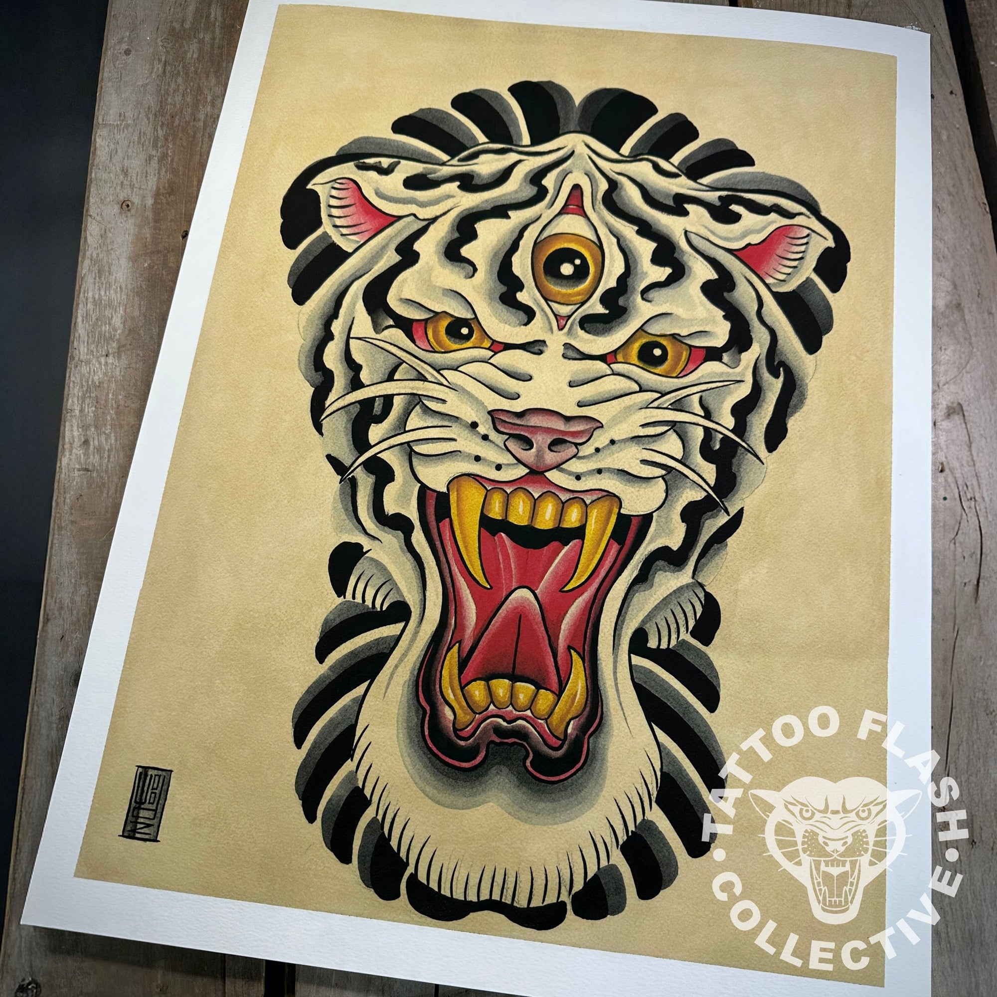 Woodz prints Woodz Tattoo Print #02- 18"x24"