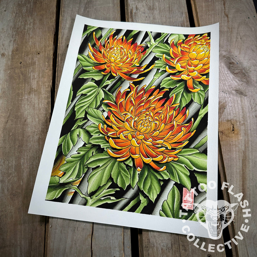 Woodz prints Woodz Tattoo Print #10- 12"x16"